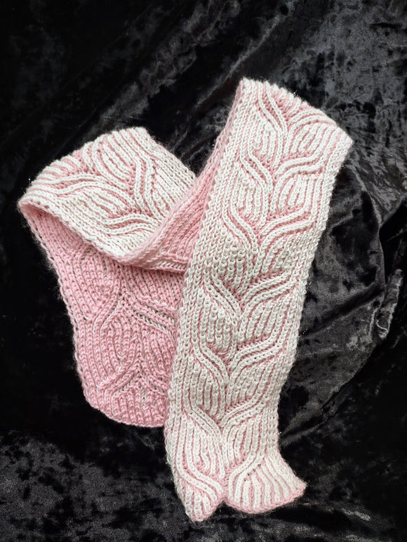 Hand Knit Reversable Brioche Child's Scarf