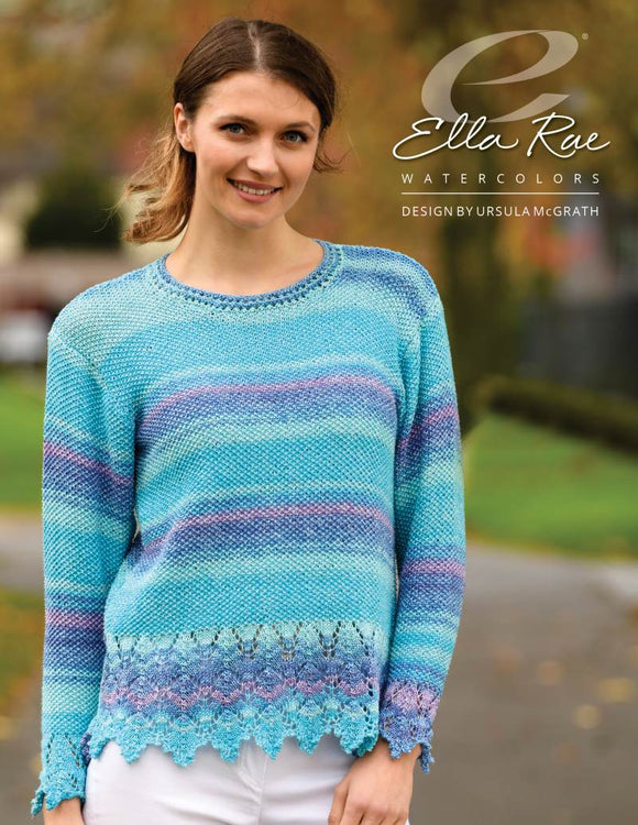 Ella Rae Watercolors Laura Sweater Pattern