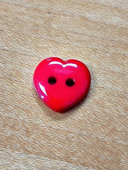 Red Heart Button - small