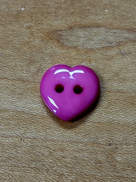 Pink Heart Button - Small