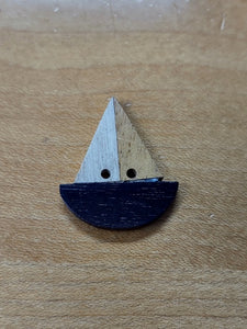 Wooden Boat Button