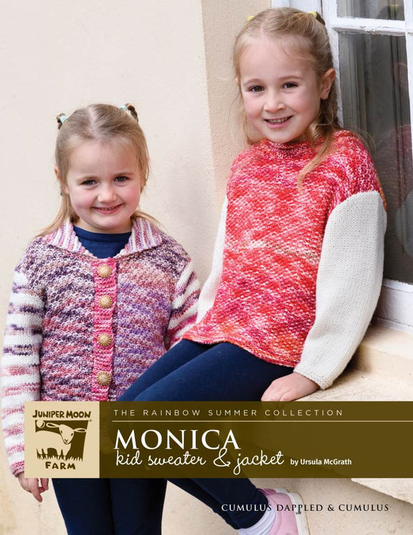 Juniper Moon Cumulus Dappled Monica Kid Sweater and Jacket Patterns