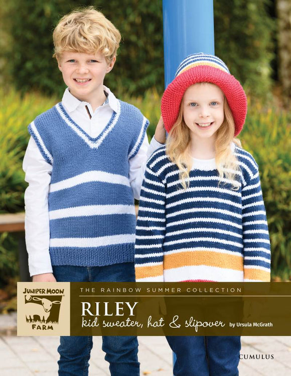 Juniper Moon Cumulus Riley Kid Sweater Hat and Vest pattern