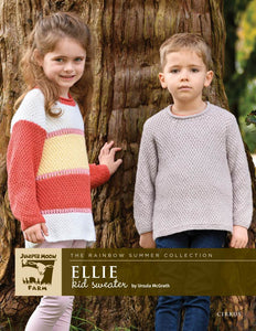 Juniper Moon Farm Ellie Kid knit Sweater Pattern Leaflet