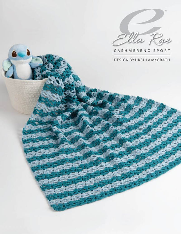 Ella Rae Cashmereno Lisa Crochet Baby Blanket