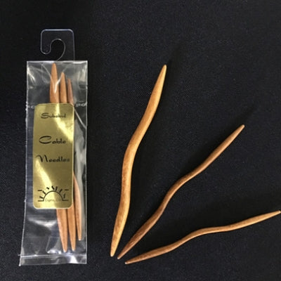 Bryspun Subabul Wood Cable Needle Set of 3