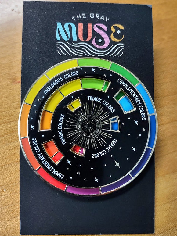 The Gray Muse Color Wheel Pin
